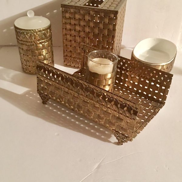 Antique Gold Bath Set